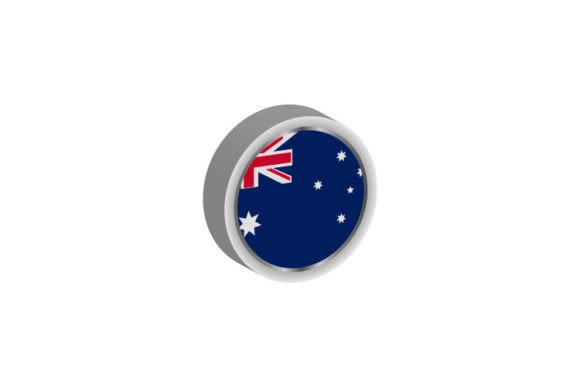 3D Australia Flag Emblem Vector for Professional Design Projects