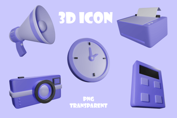 3D Illustration Icon Gadget Bundle for Creative Projects