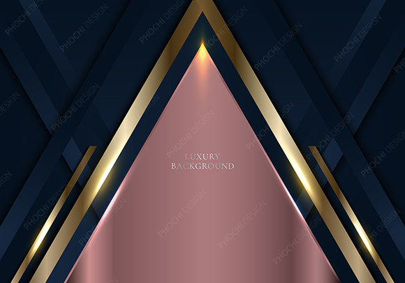 3D Luxury Metallic Triangle Stripes Line