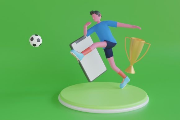 3D Soccer Player Kicks the Ball: A Versatile Visual Asset for Modern Creatives