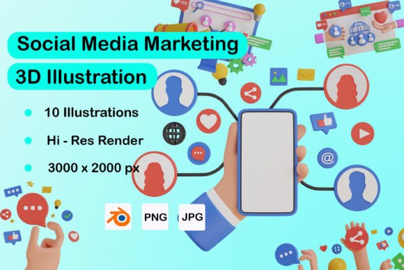 3D Social Media Marketing Pack: A Versatile Tool for Modern Creatives and Businesses