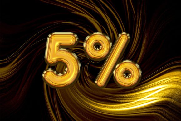 5 Percent Off Sale Symbol Design for Your Projects
