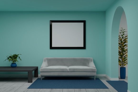 Black Frame Mockup - Interior Design: A Versatile Tool for Showcasing Wall Art