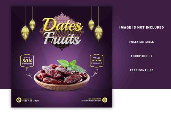 Dates Fruits Social Media Post Design and 3D Template PSD: A Comprehensive Guide
