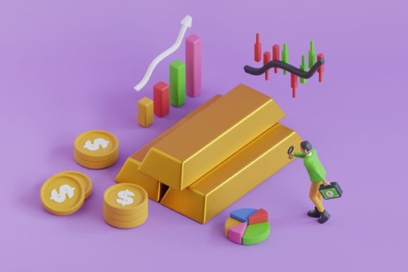 Enhancing Gold Investment Visuals with 3D Illustration