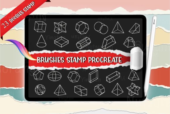 Geometric 3D Shape Brush Stamp Procreate: A Creative Tool for Digital Artists