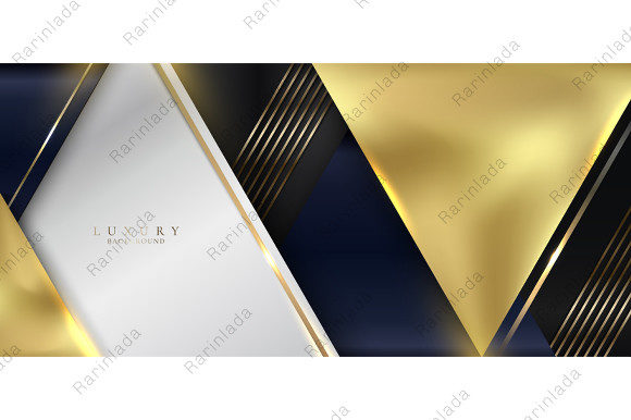 Luxury Banner Template Golden Triangle