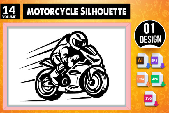 Motorcycle Silhouette SVG Craft Design14