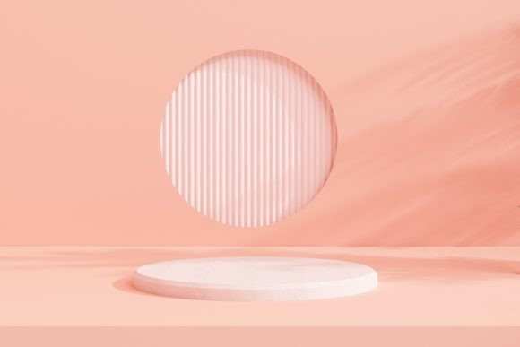 Podium with Circle Window Lines Inside: A Versatile Design for Professional Displays