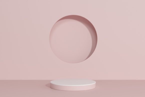 Podium with Round Circle Window