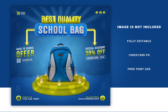 School Bag Social Media Post Design: A Strategic Tool for Visual Storytelling